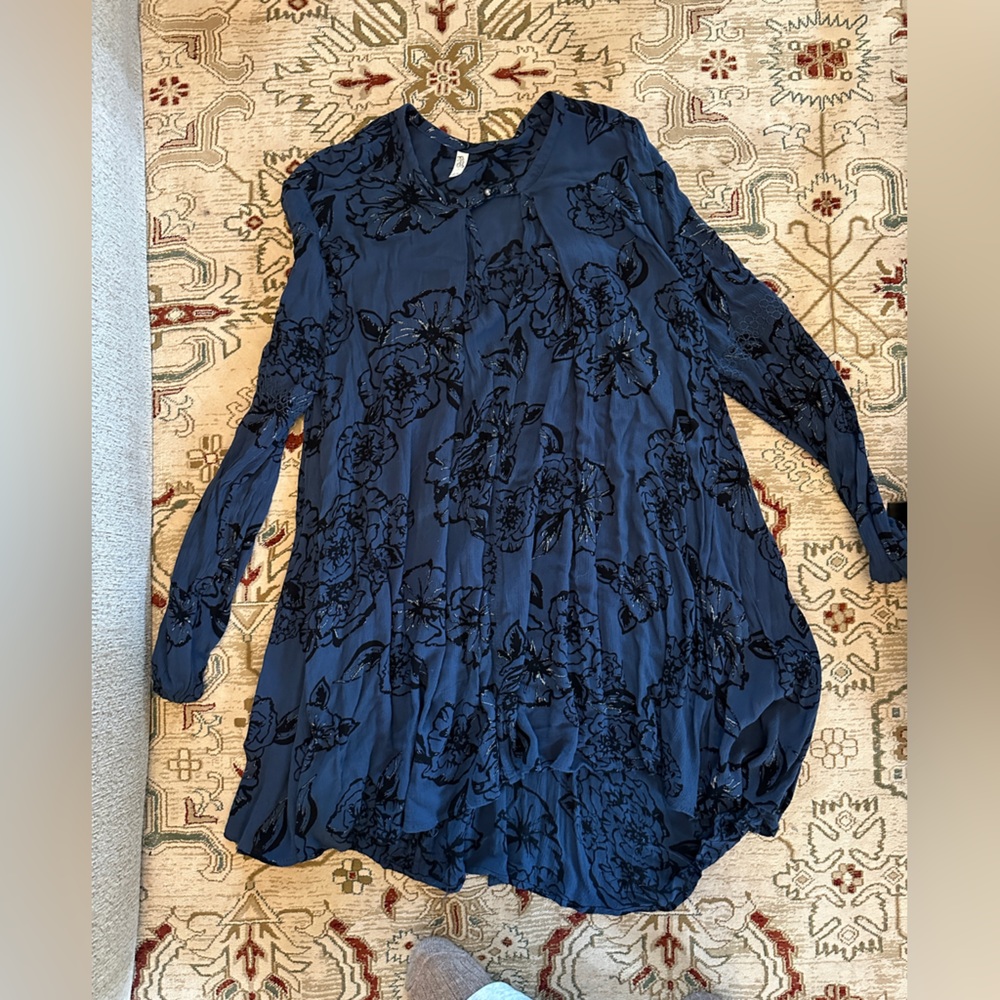 Free People Blue Floral Dress - Picture 3 of 7